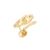 Mono boucle d'oreille Menottes DINH VAN R8 or jaune 2 diamants