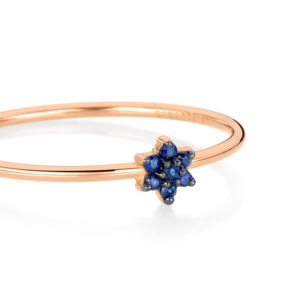 Bague Ginette NY Mini Sapphire Star Ring