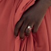 Bague Ginette NY Mini Ever Coral Disc Ring