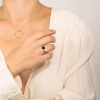 Bague Ginette NY Mini Ever Onyx Disc Ring