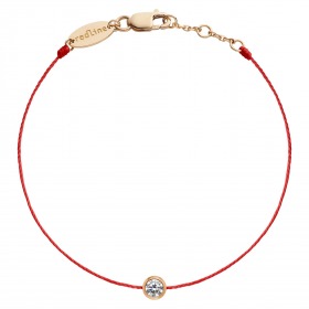 Bracelet Redline PURE 1 Diamant 0.10 ct Or Rose Fil Rouge