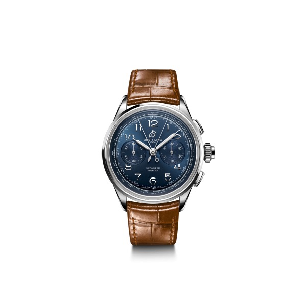 Montre Breitling Premier Heritage Duograph Cadran Bleu
