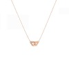 Collier Menottes Dinh Van R8  1/2 Diamants or rose sur chaîne