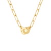 Collier Dinh Van Menottes  R15 or jaune sur chaîne