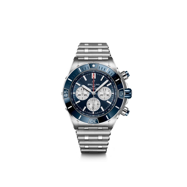 Montre Breitling Super Chronomat B01 44 Bracelet Acier Cadran Bleu