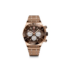 Montre Breitling Super Chronomat B01 44 Bracelet Or Rouge Cadran Marron
