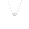Collier Menottes Dinh Van R8 Diamants chaîne forcat or blanc