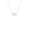 Collier Menottes Dinh Van R8  1/2 Diamants or blanc sur chaîne