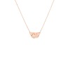 Collier Menottes Dinh Van R8  or rose sur chaîne