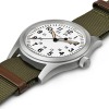 Montre Hamilton Khaki Field Mechanical Cadran Blanc Bracelet Nato Vert