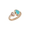 Bague Chopard Happy Hearts Or Rose Diamant & Turquoise