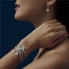 Bracelet Happy Hearts Jonc Or Blanc Diamant & Nacre