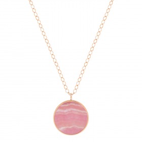 Collier Ginette NY Jumbo Ever Rhodochrosite Disc On Chain