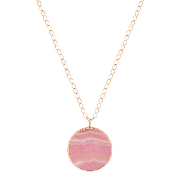 Collier Ginette NY Jumbo Ever Rhodochrosite Disc On Chain