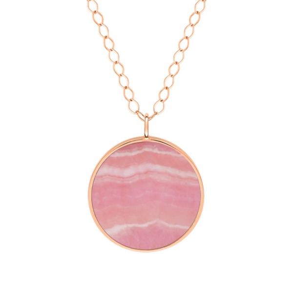Collier Ginette NY Jumbo Ever Rhodochrosite Disc On Chain