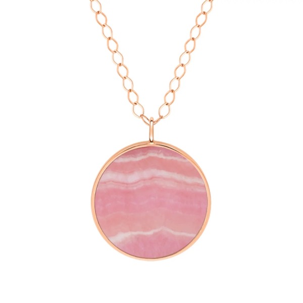 Collier Ginette NY Jumbo Ever Rhodochrosite Disc On Chain