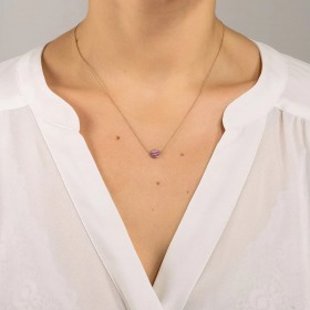 Collier Ginette NY Mini Ever Rhodochrosite Disc Necklace