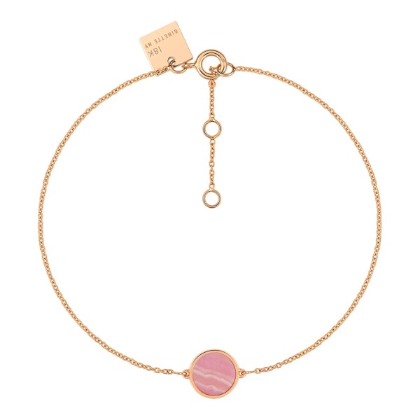 Bracelet Ginette NY Mini Ever Rhodochrosite Disc Bracelet