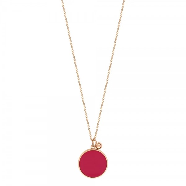 Collier Ginette NY Maria Coral Disc On Chain