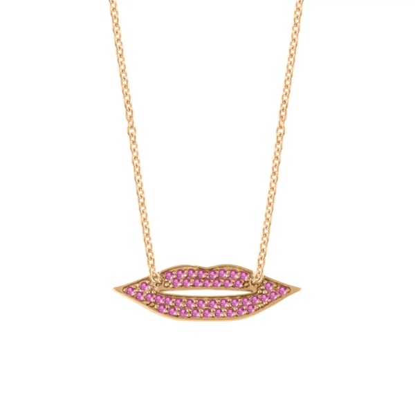 Collier Ginette NY Sapphire French Kiss Necklace