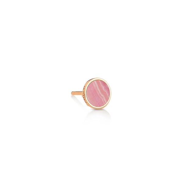 Boucles d'Oreilles Ginette NY Solo Ever Rhodochrosite Disc Stud
