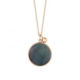 Collier Ginette NY Ever Black Mop Disc On Chain