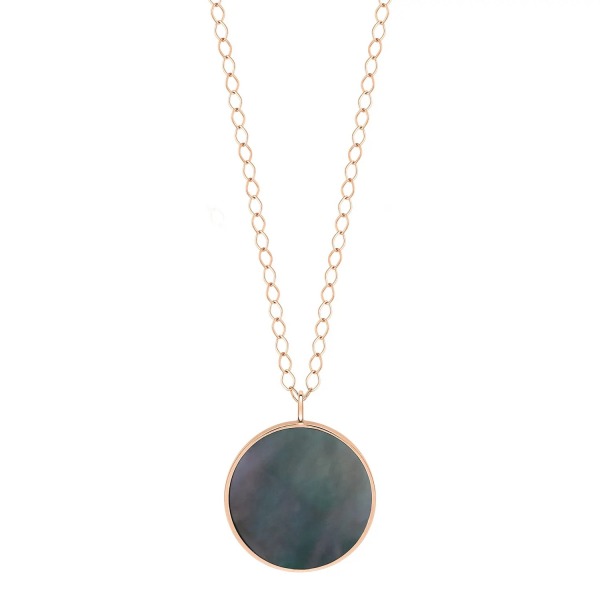 Collier Ginette NY Jumbo Ever Black Mop Disc On Chain