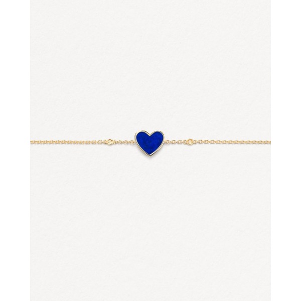 Bracelet Poiray L'attrape-cœur Or Jaune & Lapis Lazuli