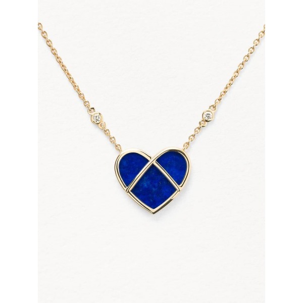 Collier Poiray L'attrape-cœur Or Jaune & Lapis Lazuli Moyen Modèle