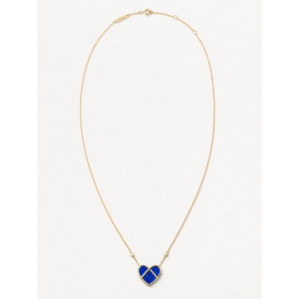 Collier Poiray L'attrape-cœur Or Jaune & Lapis Lazuli Moyen Modèle