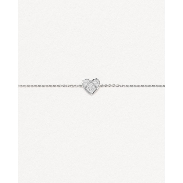 Bracelet Poiray L'attrape-cœur Or Blanc & Diamants