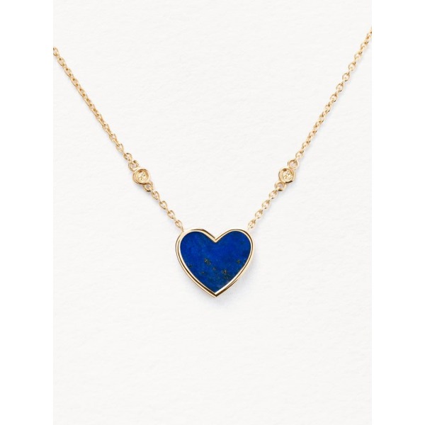 Collier Poiray L'attrape-cœur Or Jaune & Lapis Lazuli Petit Modèle