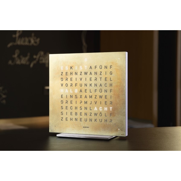Horloge Qlocktwo Touch de table Silver & Gold