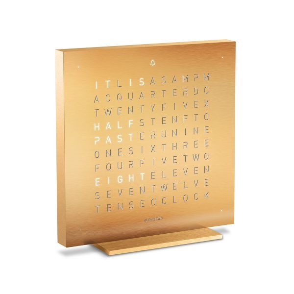 Horloge Qlocktwo Touch de table Golden Legend