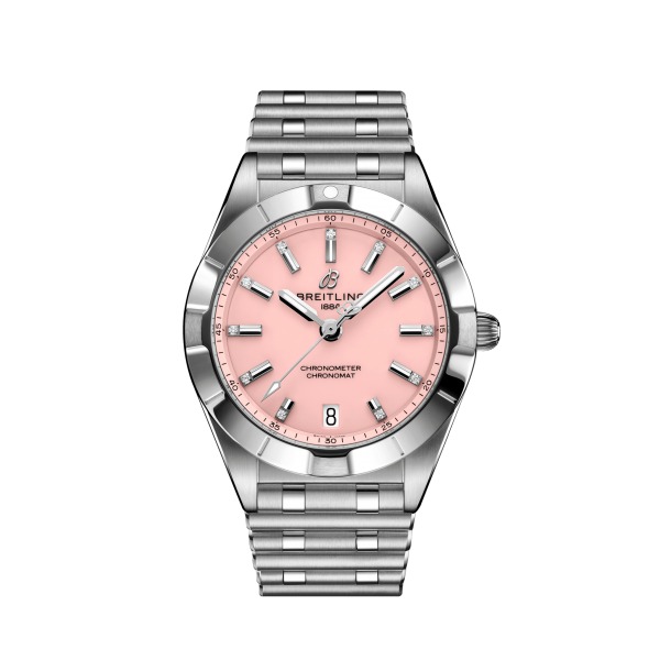 Montre Femme Breitling Chronomat 32mm Boîtier Acier Cadran Rose