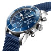 Montre Breitling  Superocean Heritage II 44 mm  Chronographe Bleu Bracelet caoutchouc Aéro Classic boucle déployante