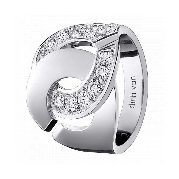 Bague Dinh Van Menottes R16 Diamants Or blanc