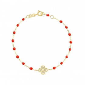 Bracelet gigi CLOZEAU Lucky Trèfle Or Jaune & diamants 17 cm