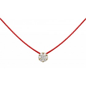 Collier Redline fil avec diamant 0.05 carat en serti invisible or jaune