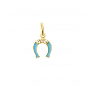 Pendentif gigi CLOZEAU Fer à cheval Or Jaune & diamant