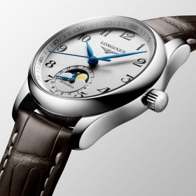 Montre Longines Master Collection Auto Bracelet Cuir Cadran Argent