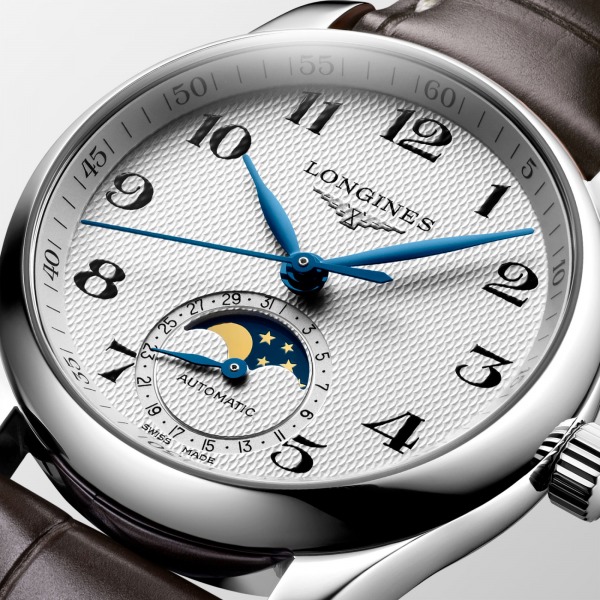 Montre Longines Master Collection Auto Bracelet Cuir Cadran Argent