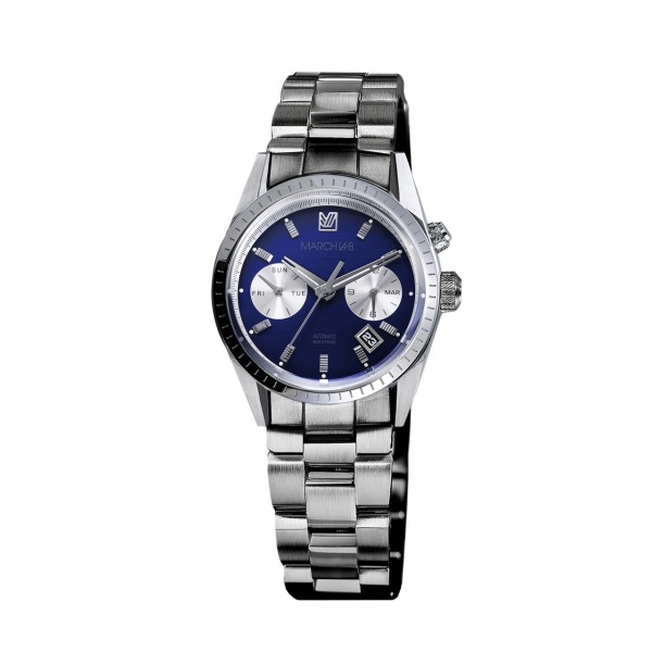 Montre MARCH LA.B Agenda Automatique Cadran Ocean Bracelet Acier