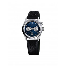 Montre MARCH LA.B Agenda Supra Automatique Cadran Navy Bracelet Buffle Noir
