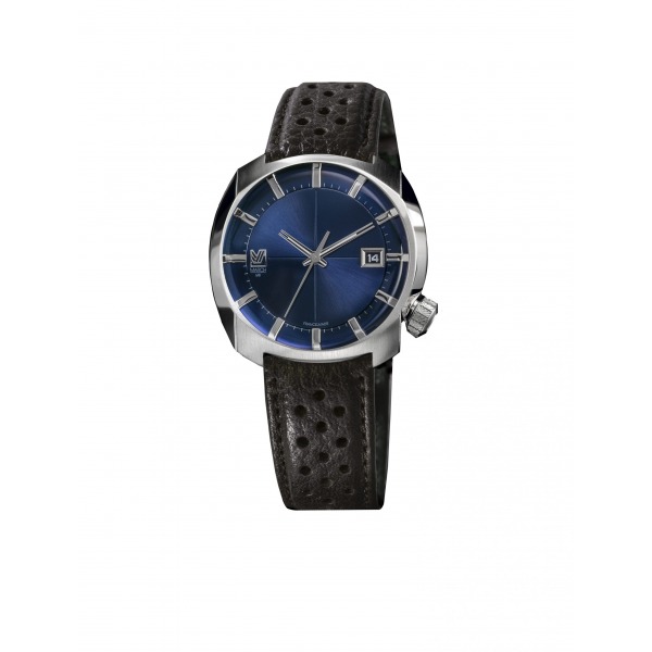 Montre MARCH LA.B AM1 Electrique Cadran Ocean Bracelet Alligator