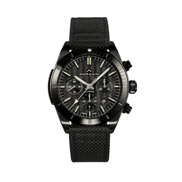 Montre Norqain Adventure Sport Chrono Bracelet Nordura Noir Cadran Noir