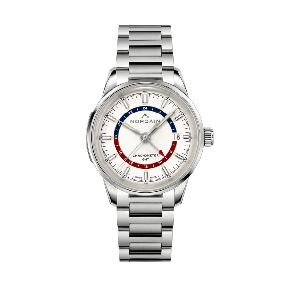 Montre Norqain Freedom 60 GMT Bracelet Acier Cadran Opaline