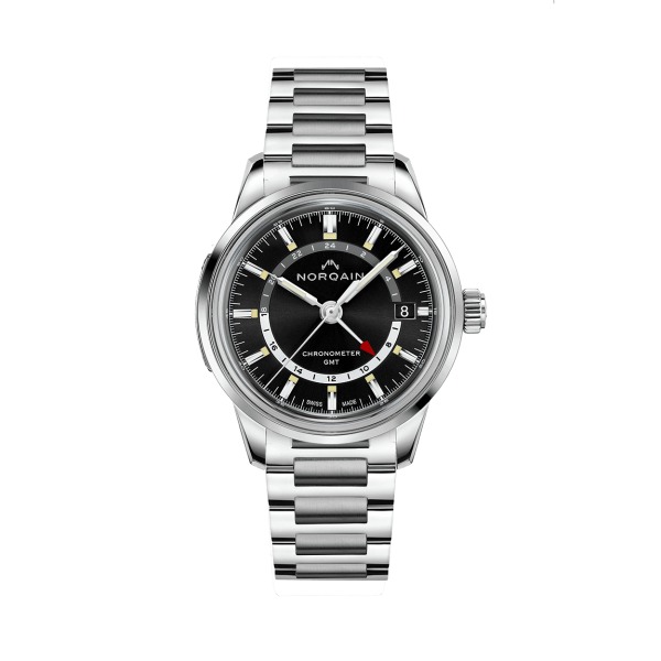 Montre Norqain Freedom 60 GMT Bracelet Acier Cadran Noir