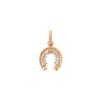 Pendentif gigi CLOZEAU Fer à cheval Or Rose & Diamants