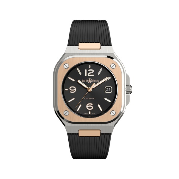 Montre BELL & ROSS BR05 BLACK STEEL & GOLD